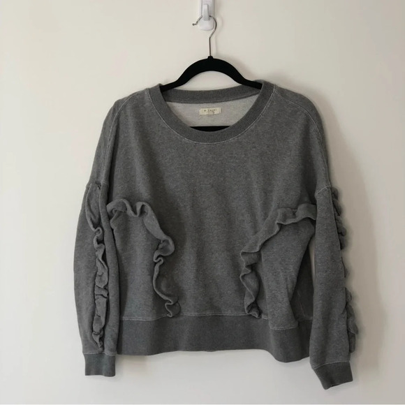 Miles by Madewell Gray Ruffle Sweater Women’s Small Cottagecore Granny Prairie - Picture 5 of 10